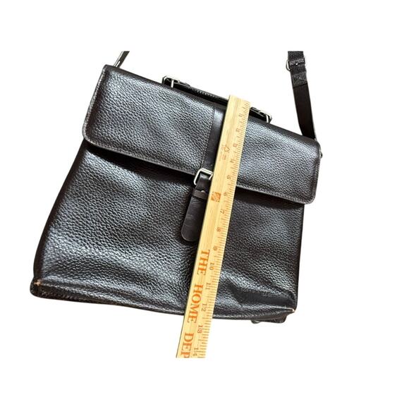 "KENNETH COLE NEW YORK" VTG Leather Briefcase Dk. Brown/Black Messenger Bag - Picture 3 of 16